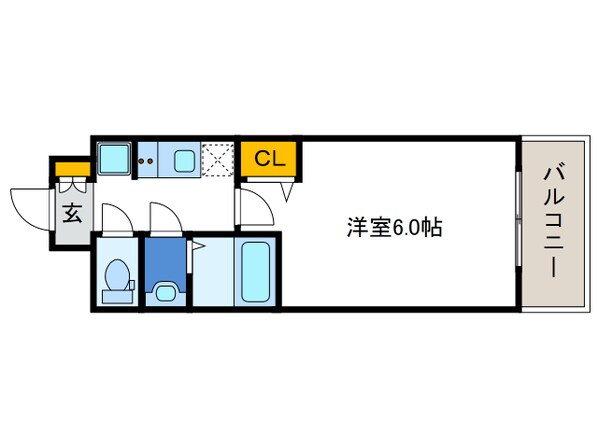 プレサンス南堀江の物件間取画像